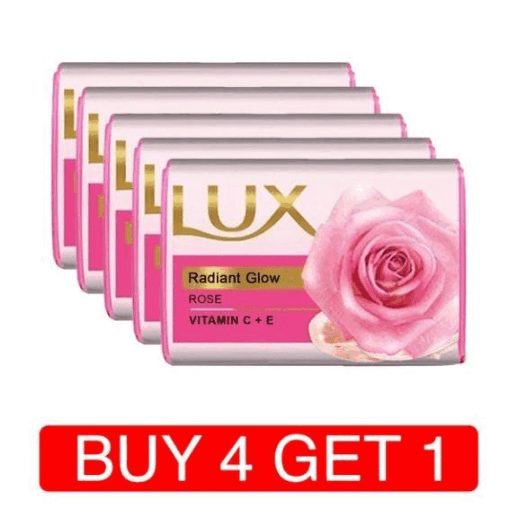 Lux soap Radiant Glow 4p1p FREE லக்ஸ் சோப் ரோஸ் - product media