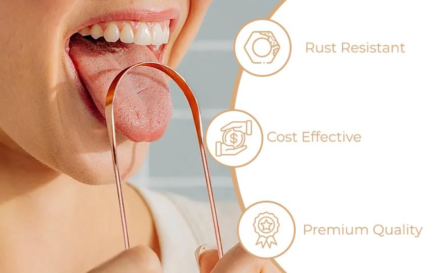 Tongue Cleaner Copper நாக்கு கிளீனர் - product media