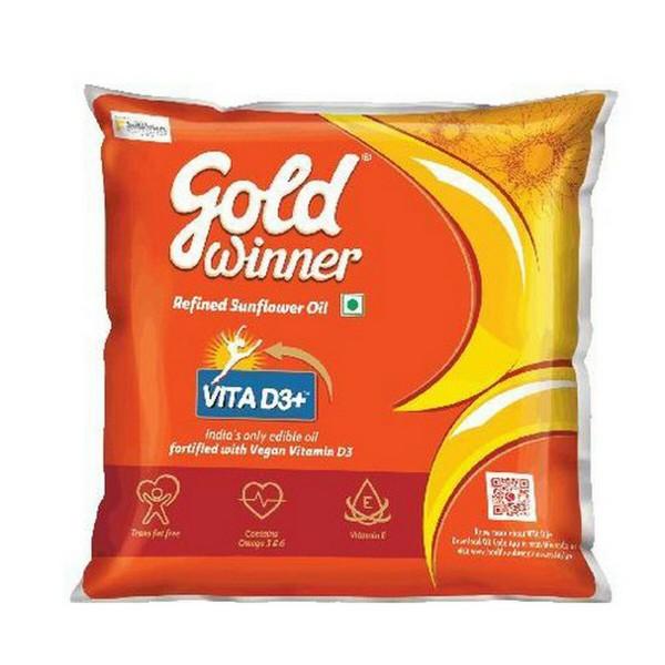 Gold Winner 500m Sunflower Refind Oil கோல்ட் வின்னர் - product media