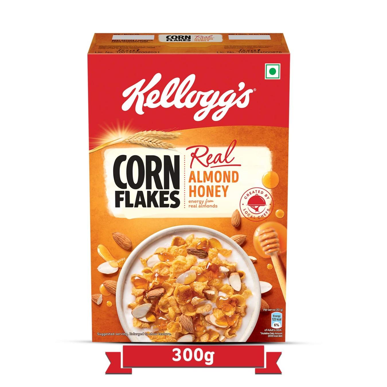 Kelloggs Corn Flakes Almond கெல்லாக்ஸ் கார்ன் - product media