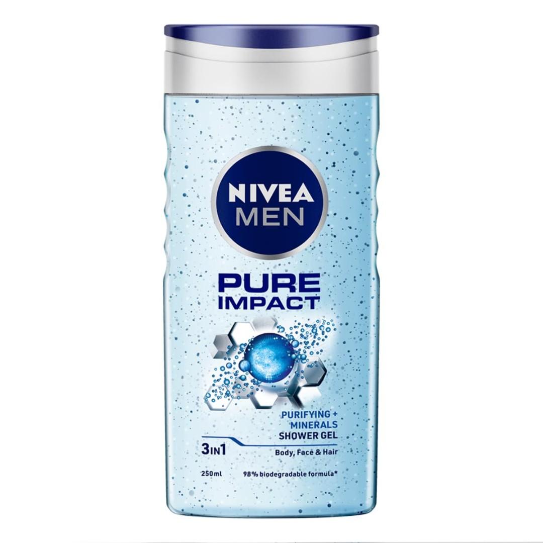 Nivea Shower Gel Men Pure Impact 250m நிவியா ஷவர் - product media
